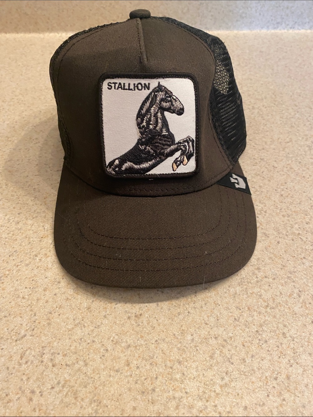 Goorin Bros The Farm Stallion Black Trucker Hat Cap Snap Back